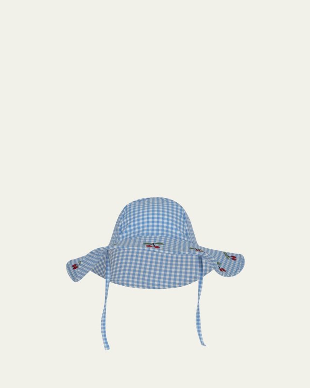 Girl's Gingham-Print Cherry Sun Ha